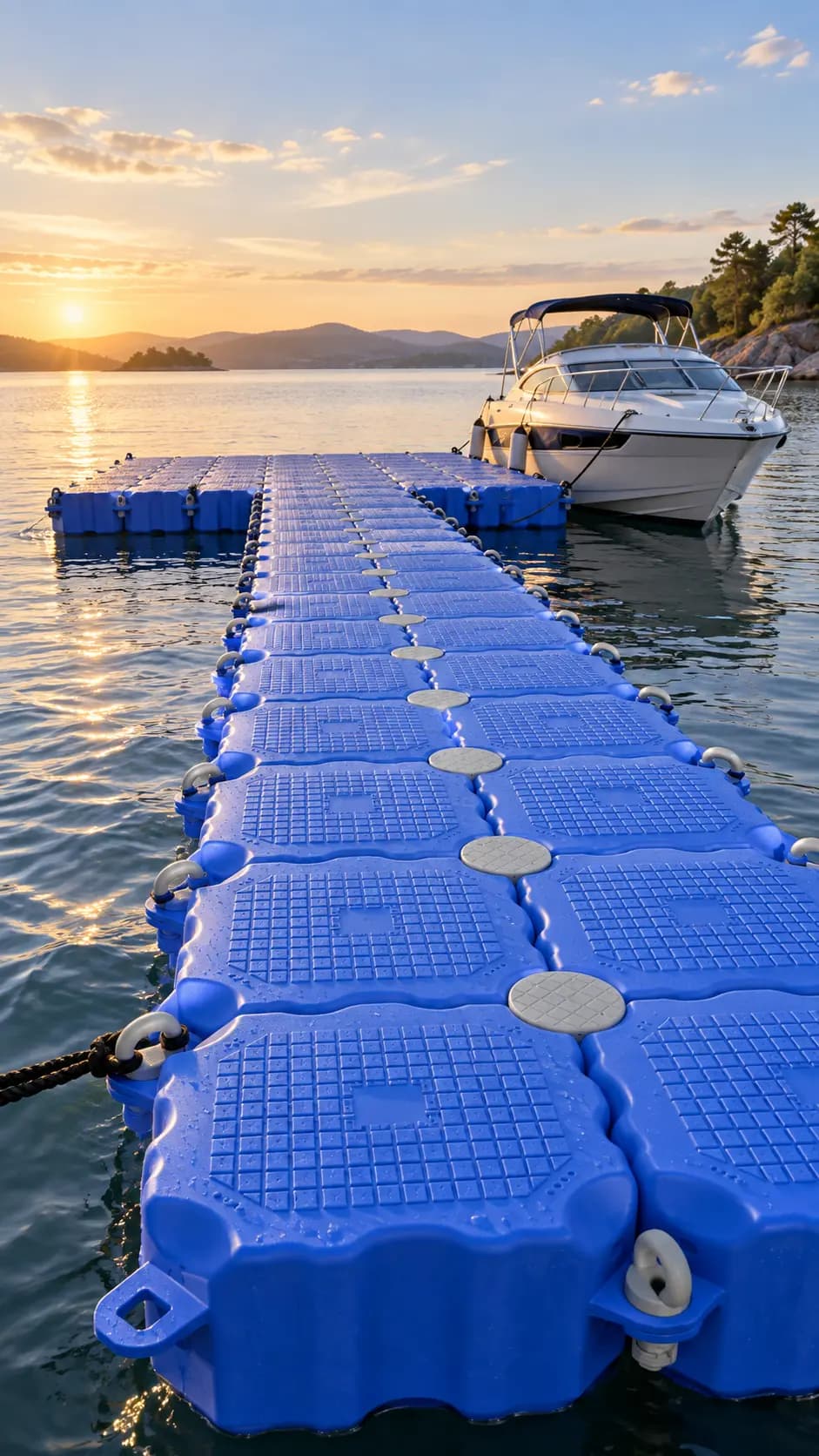 使用浮筒模块的浮动码头