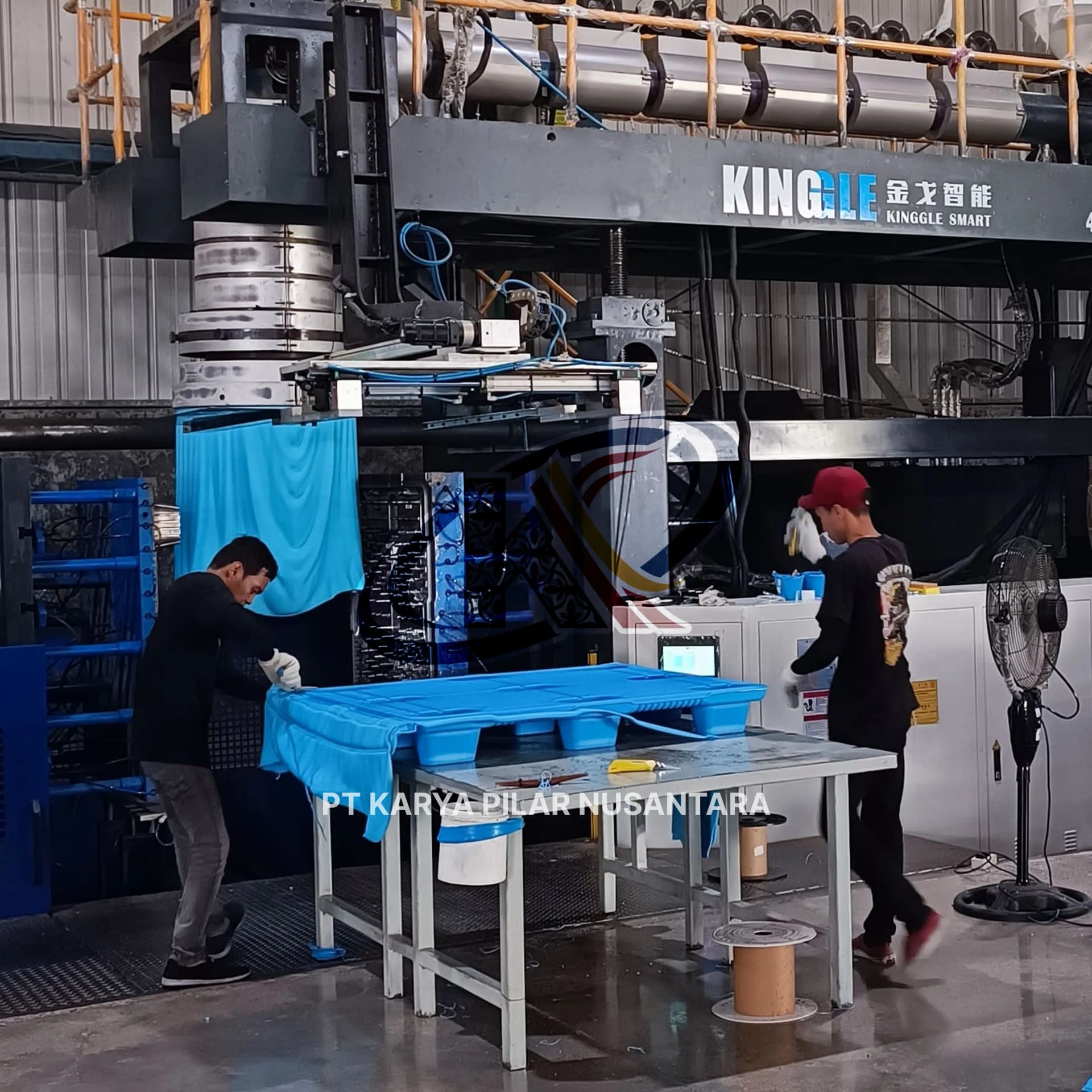 Proses produksi Pallet HDPE Karya Pilar Nusantara