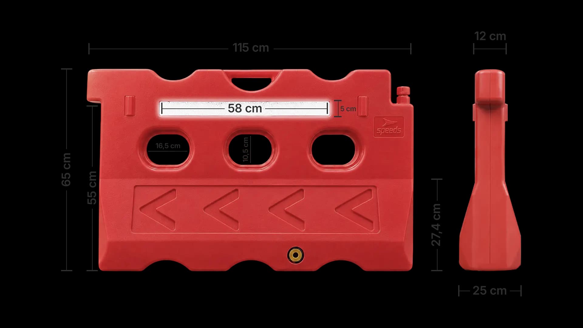 ROAD BARRIER KPN 115 - Road Barrier HDPE