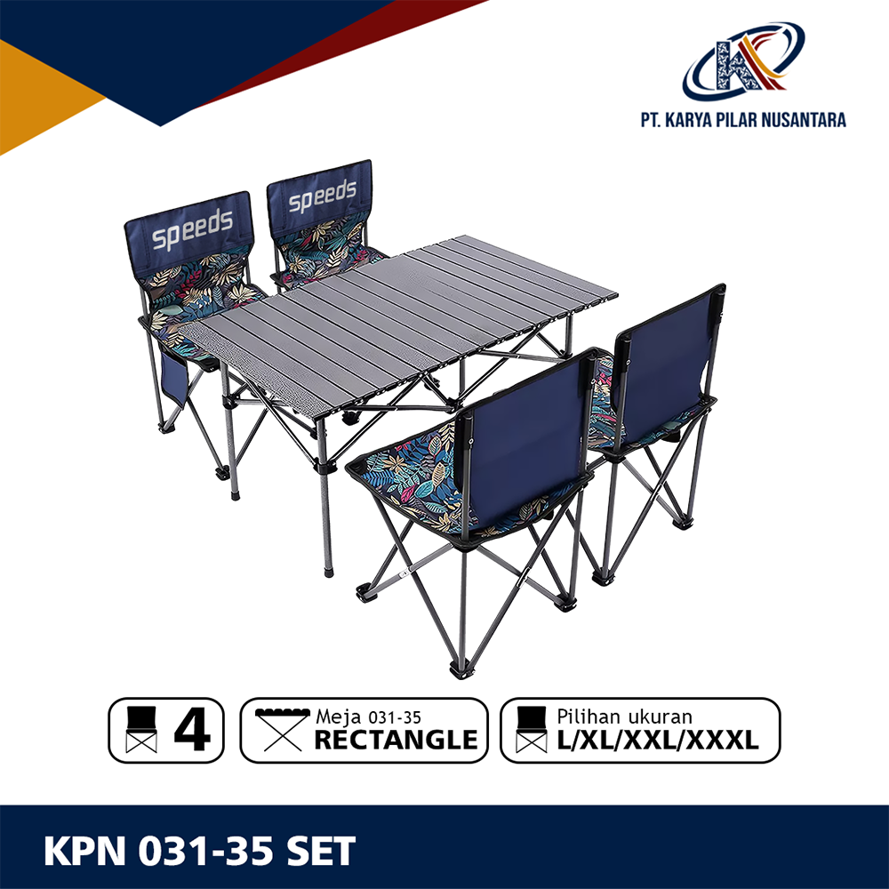 SET MEJA KURSI CAMPING dari Karya Pilar Nusantara